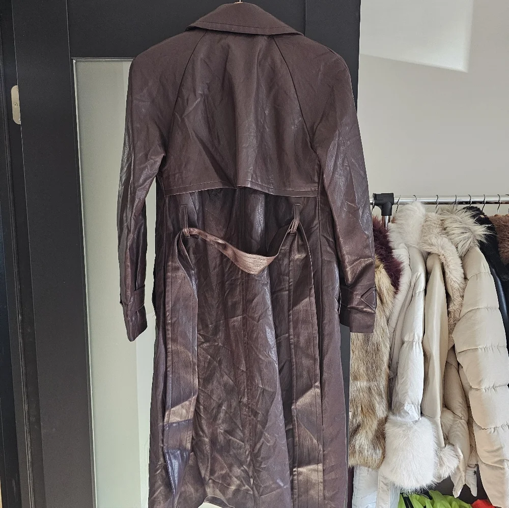 Chocolate Brown Trench - Picture 4 of 6